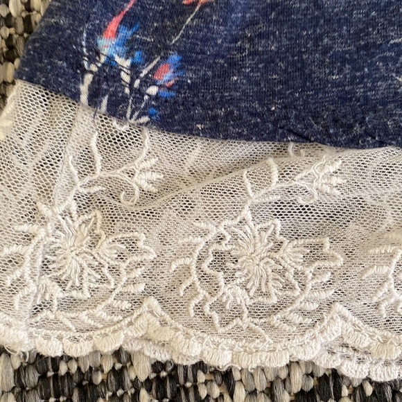 blue floral top with lace hem from MAURICES - Picture 4 of 6